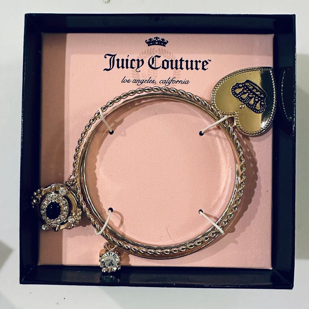 Juicy Couture Bangles and Charms Bracelet Set Locket
